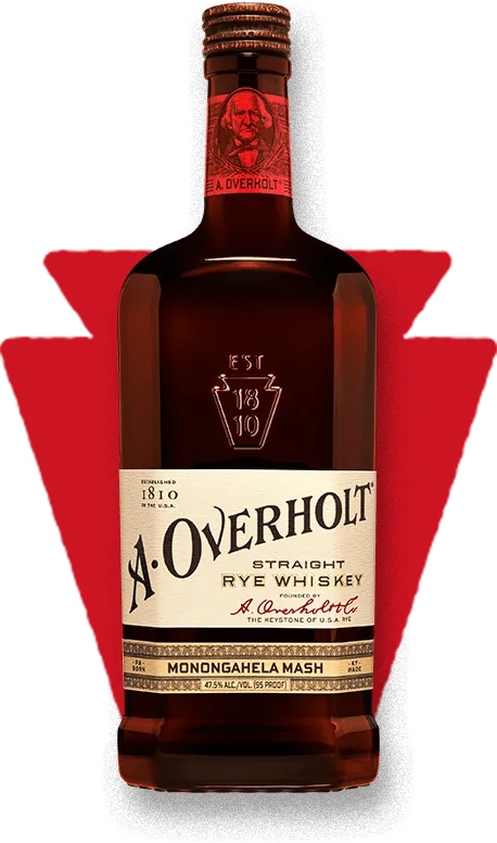 Overholt bottle, whiskey bottle, American whiskey